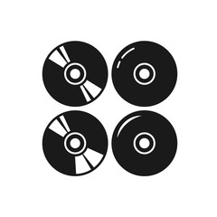 CD icon in trendy flat style