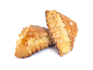 Georgian traditional dessert qada, kada with Sprinkled Sugar isolated on white