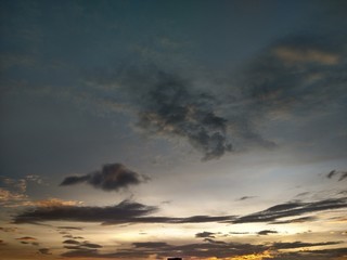 sunset in the clouds