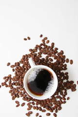 coffee beans in a cup