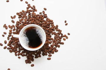 coffee beans in a cup