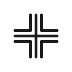 Obraz premium medical cross icon vector logo template