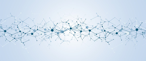 Neural network concept. Connected cells with links. High technology process. Abstract background
