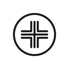 Obraz premium medical cross icon vector logo template