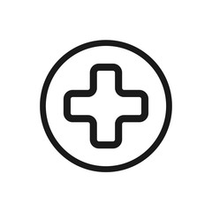 Obraz premium medical cross icon vector logo template