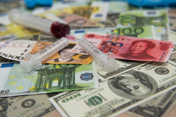 Obraz premium Money and Covid-19