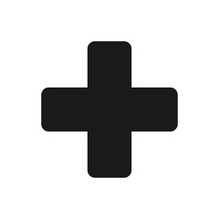 Obraz premium medical cross icon vector logo template