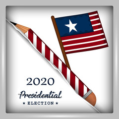 Fototapeta na wymiar Presidential election poster