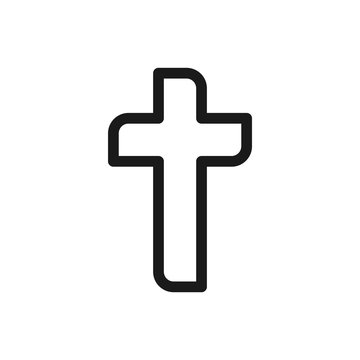 religion cross icon vector logo template