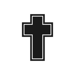 religion cross icon vector logo template
