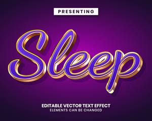 Editable text effect - Shiny purple gold luxury style