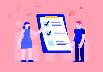 Time Management Planning and Scheduling Concept for Teamwork  Deadline Flat Style Vector Illustration