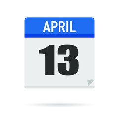 Fototapeta premium Blue Calendar icon flat style. Date, day, month. Vector illustration background for reminder, app, UI, event, holiday, office document and logo. isolated object and symbol. from year collection