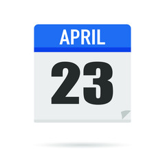 Blue Calendar icon flat style. Date, day, month. Vector illustration background for reminder, app, UI, event, holiday, office document and logo. isolated object and symbol. from year collection