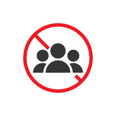 Social Distancing Icon Vector Illustration