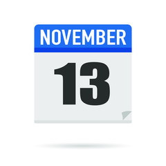 Blue Calendar icon flat style. Date, day, month. Vector illustration background for reminder, app, UI, event, holiday, office document and logo. isolated object and symbol. from year collection