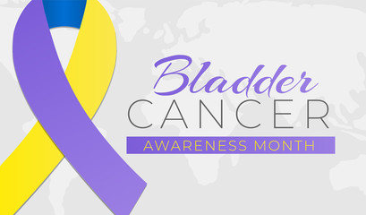 Bladder Cancer Awareness Month Background Illustration Banner