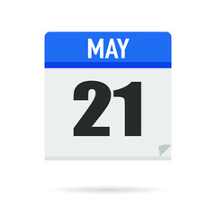 Blue Calendar icon flat style. Date, day, month. Vector illustration background for reminder, app, UI, event, holiday, office document and logo. isolated object and symbol. from year collection