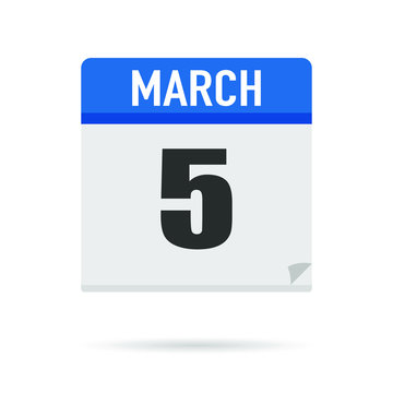 Blue Calendar icon flat style. Date, day, month. Vector illustration background for reminder, app, UI, event, holiday, office document and logo. isolated object and symbol. from year collection