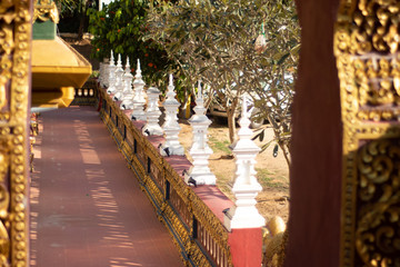 A beautiful view of buddhist temple Wat Saeng Kaew at Chiang Rai, Thailand.