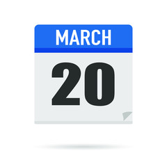 Blue Calendar icon flat style. Date, day, month. Vector illustration background for reminder, app, UI, event, holiday, office document and logo. isolated object and symbol. from year collection