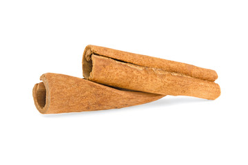 cinnamon stick on a white background isolated