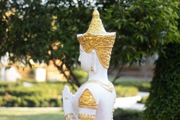 A beautiful view of buddhist temple Wat Saeng Kaew at Chiang Rai, Thailand.