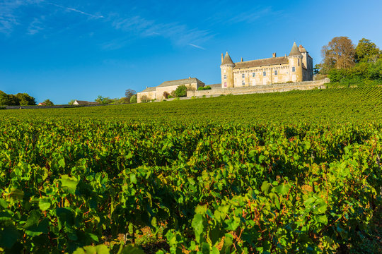 17 September 2019. Rully Castle in Burgundy, France.