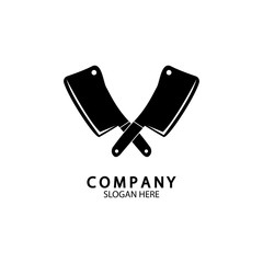 The crossed knives icon. Knife and chef, kitchen symbol. Flat illustration