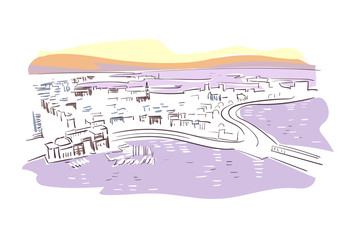 Bari Italy Europe vector sketch city illustration line art