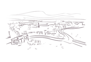 Bari Italy Europe vector sketch city illustration line art