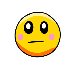 Cartoon Stylized Bored Emoticon