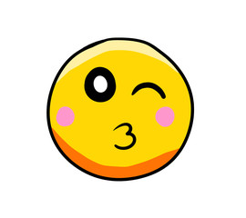 Cartoon Stylized Flirty Emoticon