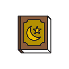 Quran line icon, vector illustration