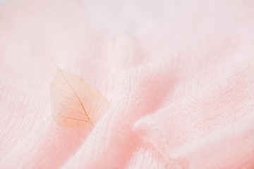 Fototapeta premium fluffy, knitted peach color texture