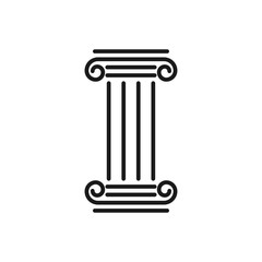 column vector icon, pillar icon in trendy flat design