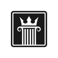 column vector icon, pillar icon in trendy flat design