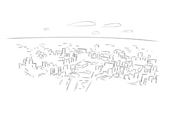 Valladolid Spain Europe vector sketch city illustration line art