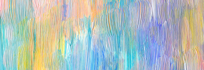 Abstract acrylic and watercolor smear blot painting. Horizontal background.