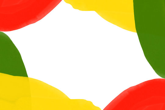 Water colors green yellow red Reggae background
