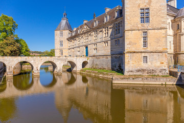 Fototapeta na wymiar 17 September 2019. Sully Castle in Burgundy, France.