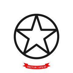star icon in trendy flat style, star symbol
