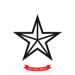 Obraz premium star icon in trendy flat style, star symbol