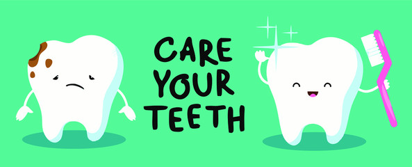 toothbrushing, care and protection against caries.