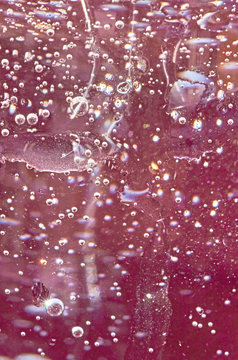 Close up of bubbles in liquid