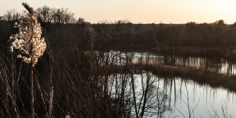 sunset over the lake