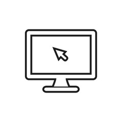 Computer Navigation Line Icon. Editable Vector EPS Symbol Illustration.