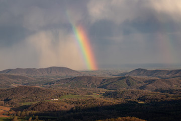 Rainbow Seen from the Blue Ridge Parkway in Northwestern North Carolina