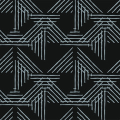 Seamless vector in geometric ornamental style