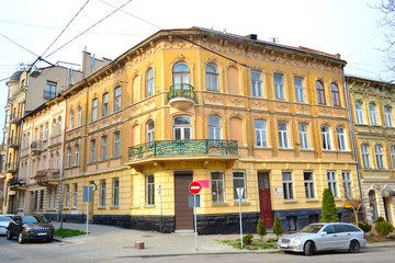 Fototapeta na wymiar Lviv city centre with old architecture